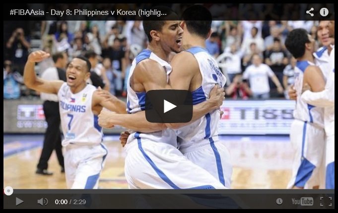 FIBA ASIA - DAY 8: PHILIPPINES V KOREA [Highli..